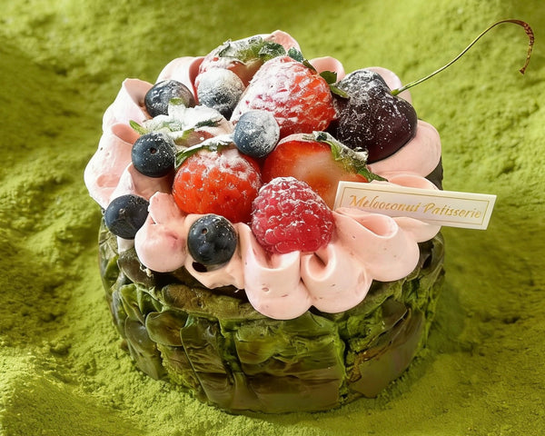 Rsapberry Matcha Basque Burnt Cheesecake