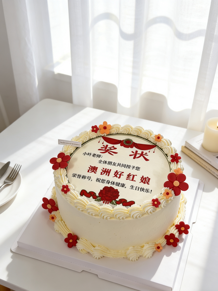 Certificate-Style Cake 奖状蛋糕