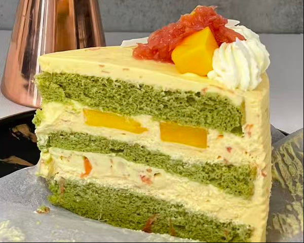 Mango Pomelo Sago Chiffon Cake 杨枝甘露