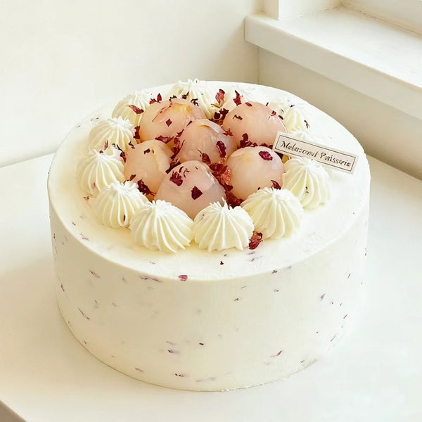 Lychee Rose Chiffon Cake 玫瑰荔枝