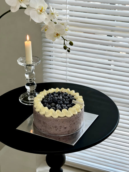 Blueberry & Pudding Chocolate Chiffon Cake 蓝莓布丁