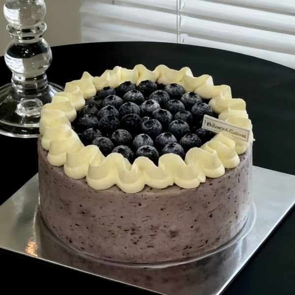Blueberry & Pudding Chocolate Chiffon Cake 蓝莓布丁