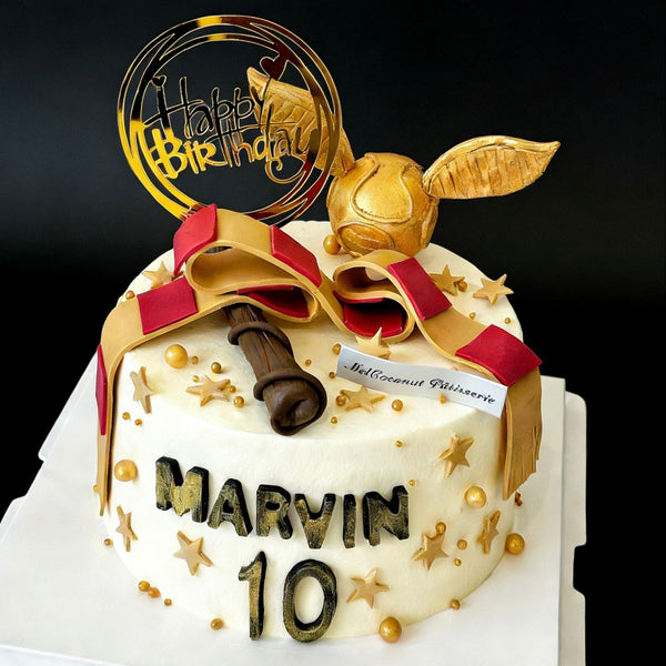 Golden Flying Ball Cake