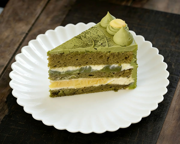 Yuzu Matcha Chiffon Cake (yuzu ingredient can replace with raspberry)