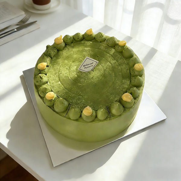 Yuzu Matcha Chiffon Cake (yuzu ingredient can replace with raspberry)