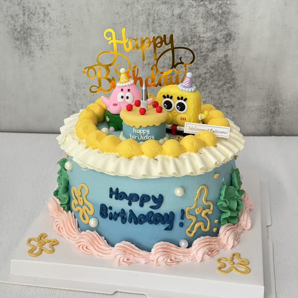 Playful Sponge Friend Cake