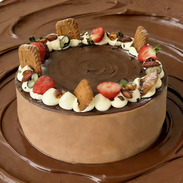 Hazelnut Nama Chocolate Chiffon Cake 榛子生巧脆脆