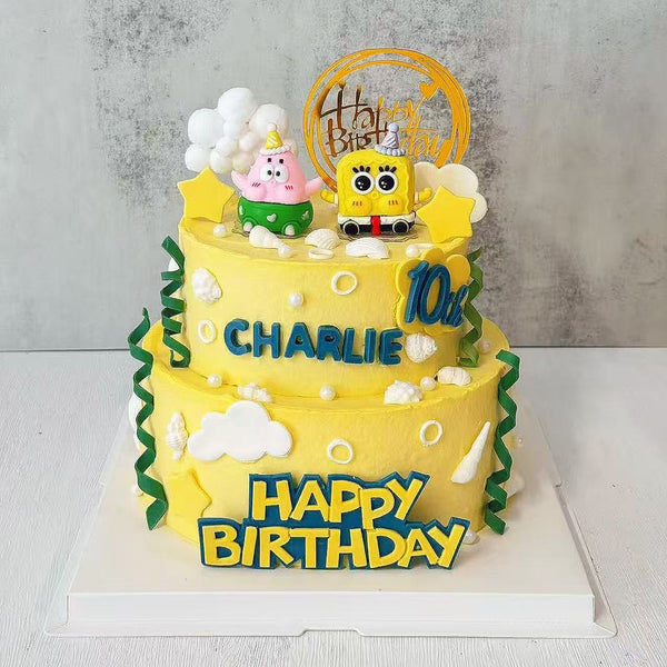 Playful Sponge Friend Cake