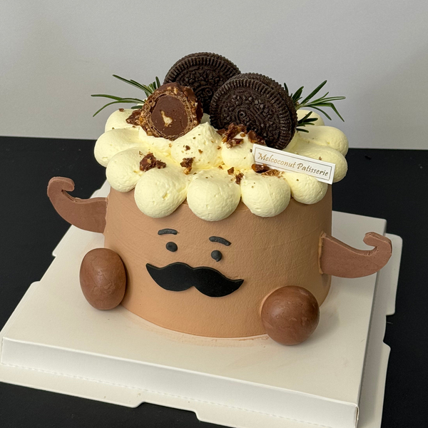 Mustache Jellycat Cake