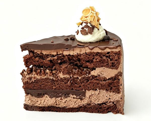 Hazelnut Nama Chocolate Chiffon Cake 榛子生巧脆脆
