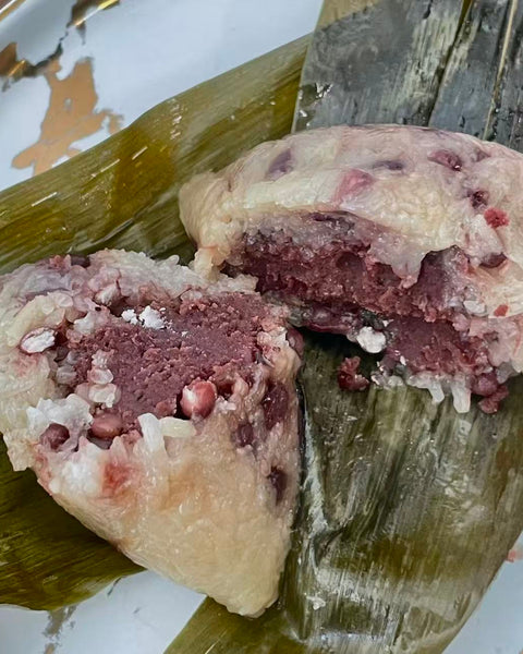 手工豆沙甜粽 Sweet Red Bean Paste Rice Dumplings