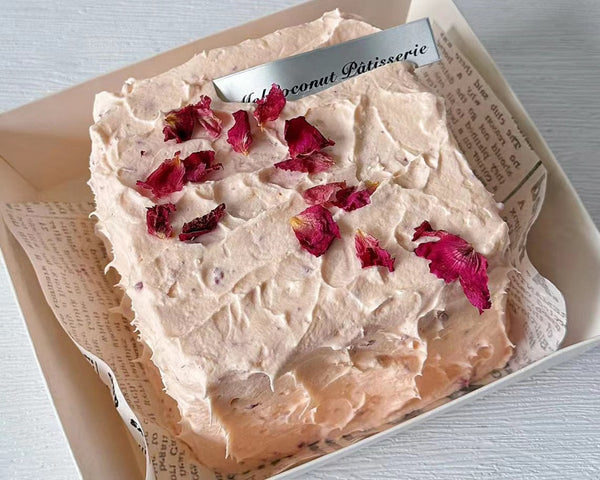 Lychee Rose Cubed Shortcake
