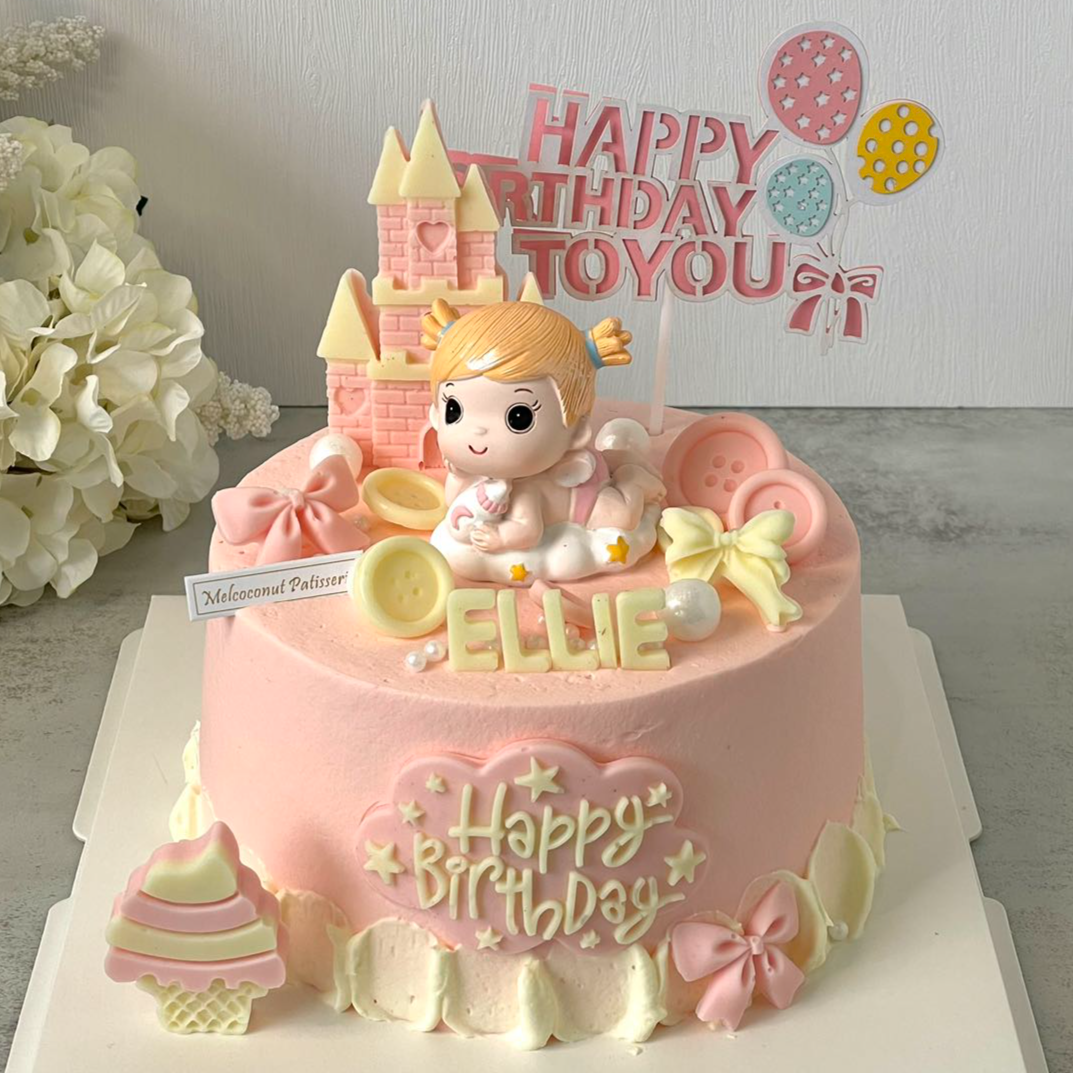 Baby Girl 女宝宝(cake topper may vary)