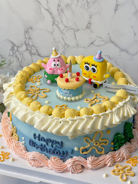 Playful Sponge Friend Cake