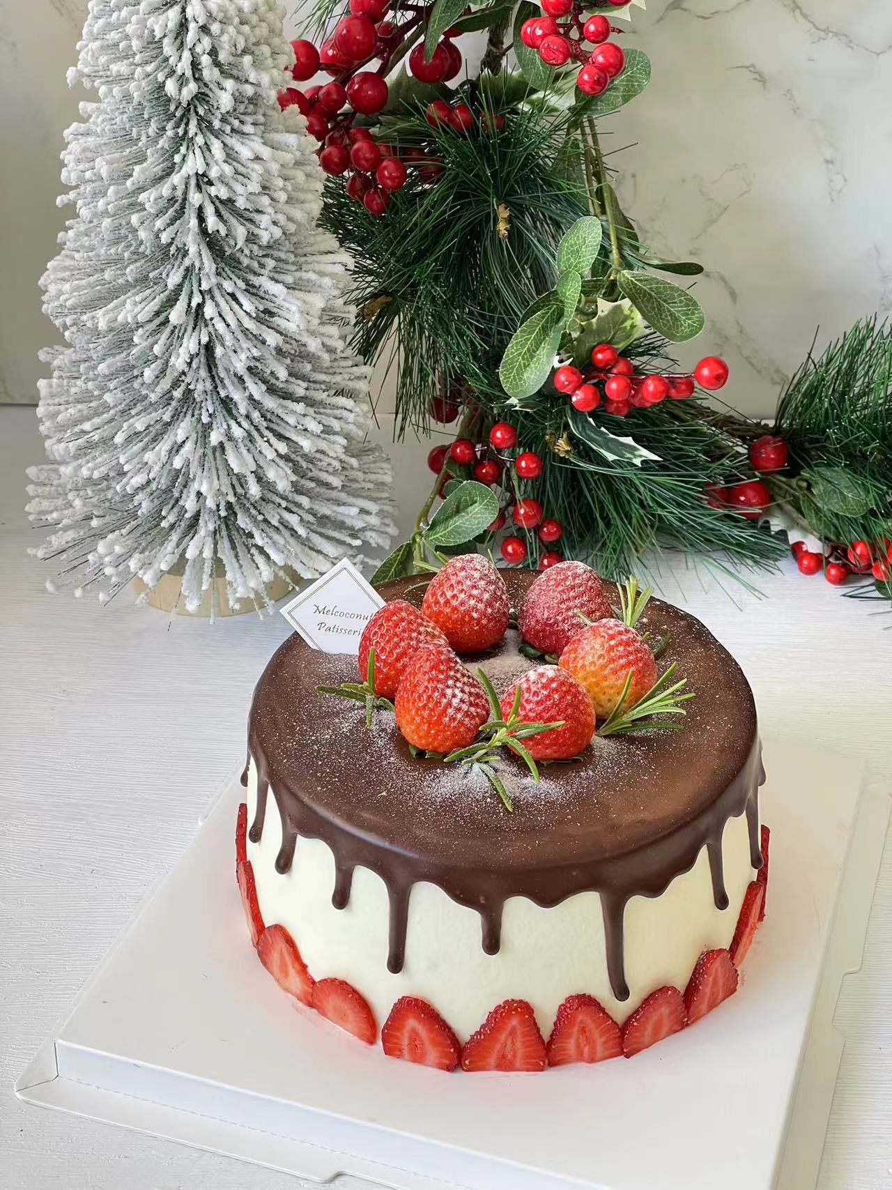 Strawberry Drip Cake