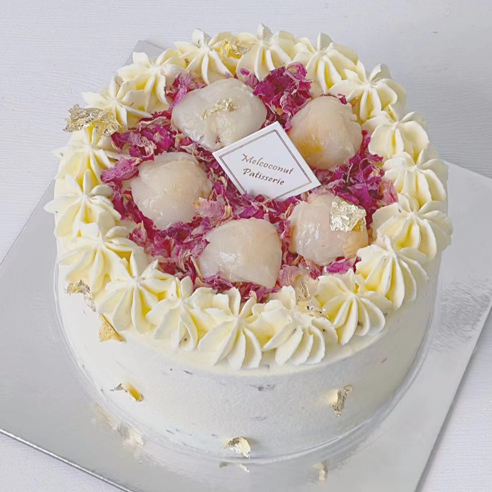 Lychee Rose Chiffon Cake 玫瑰荔枝戚风