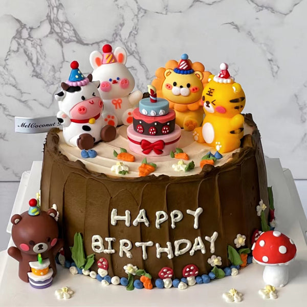 Animal Party 动物派对 (doll toppers may vary)