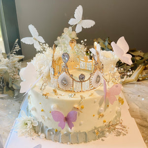 Fresh Flowers Cake with Crown 皇冠鲜花蛋糕