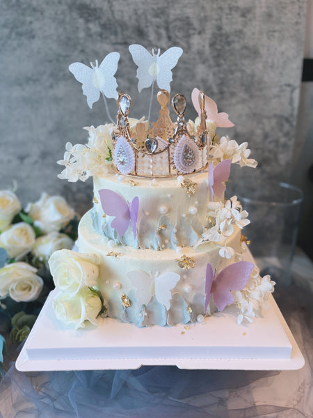 Fresh Flowers Cake with Crown 皇冠鲜花蛋糕