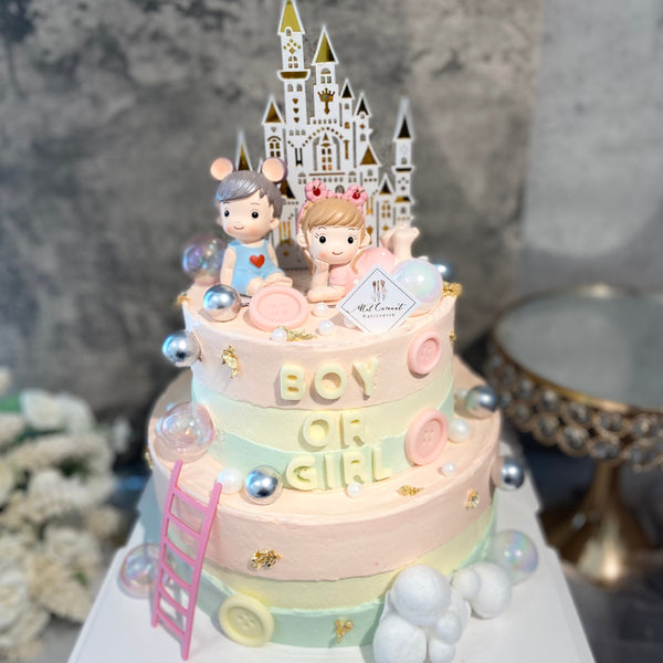 Gender Reveal Cake 性别揭示蛋糕